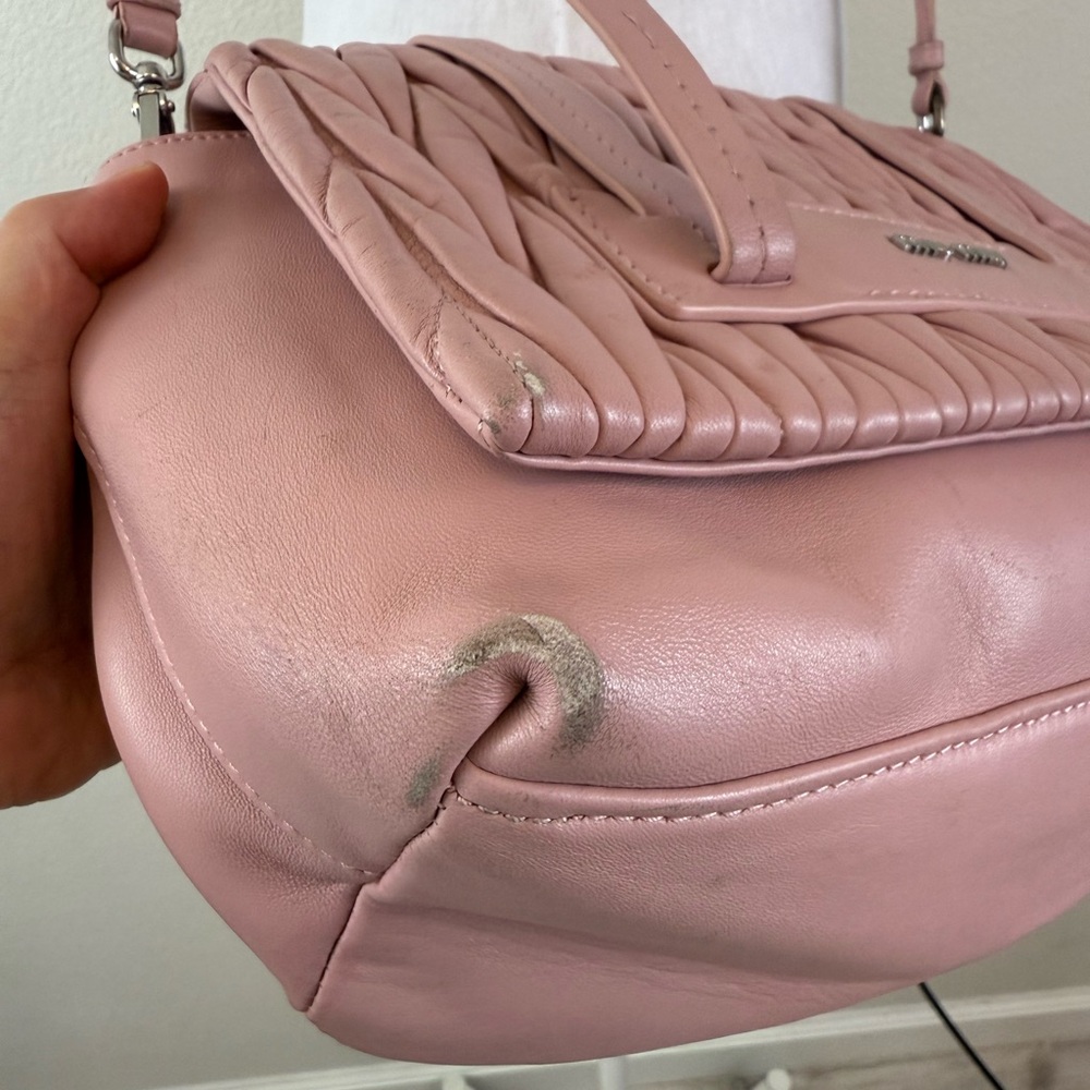 Miu Miu Blush Pink Matelasse Quilted Crossbody Bag - Picture 4 of 13